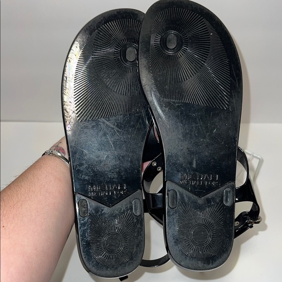 Michael Kors Zebra Jelly Sandals, Black & White, Women 10 - Picture 5 of 5